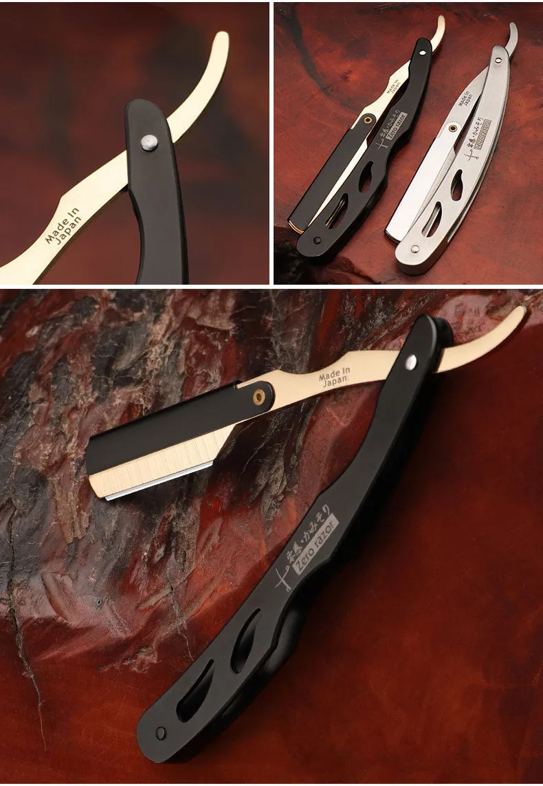 Manual shaver for men's hairdressing and shaving with 100 blades, Honorary Gold finish