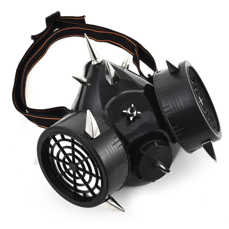 Steampunk cosplay mask black with gear detail one-size accessory for costume events