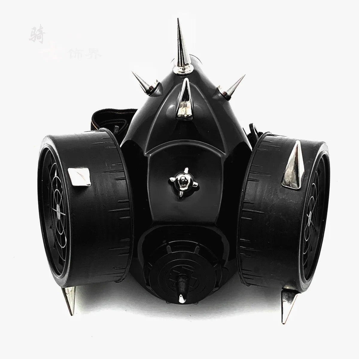 Steampunk cosplay mask black with gear detail one-size accessory for costume events