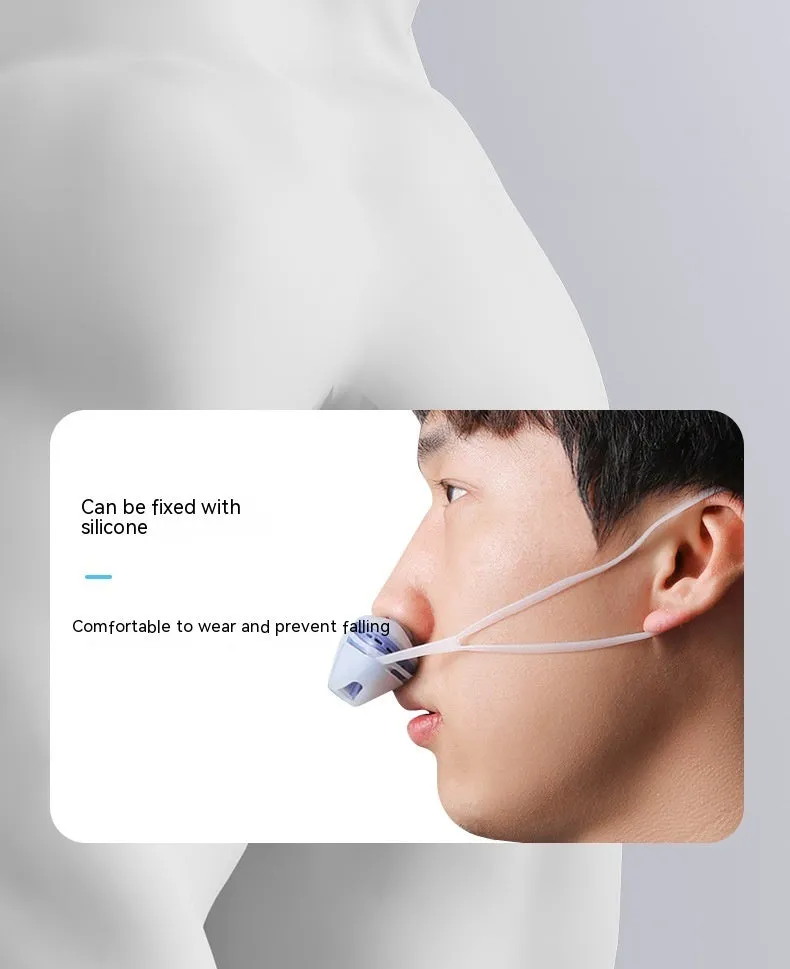 Electric household anti-snoring device with white silicone shell and USB charging port