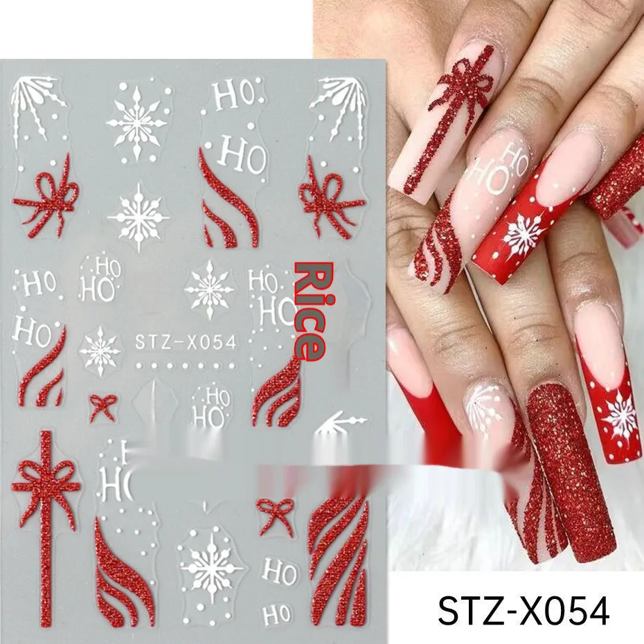 Black and silver striped cartoon pattern nail stickers with plastic application tool