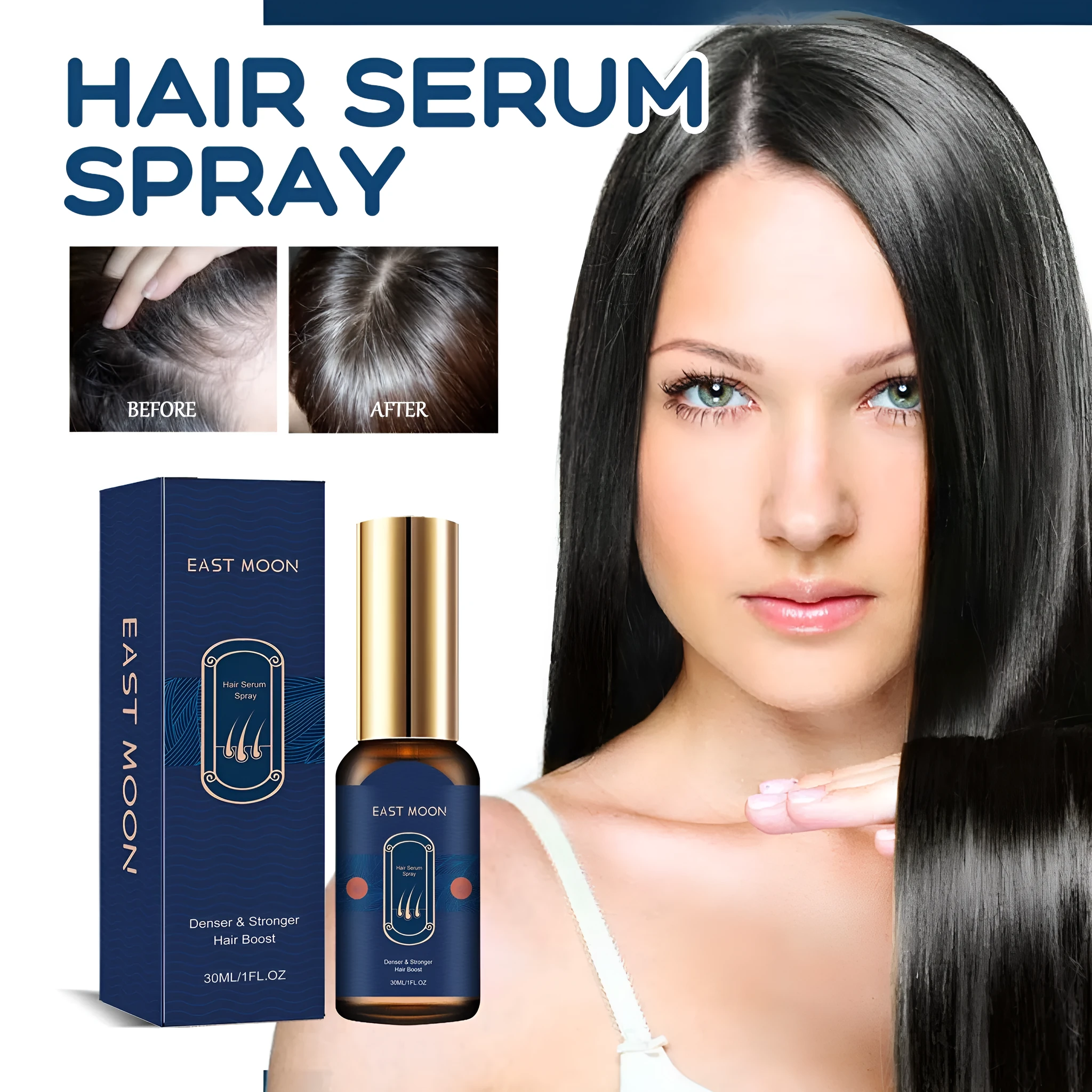 30ml hair care spray bottle with moisturising leave-in treatment oil for frizz control