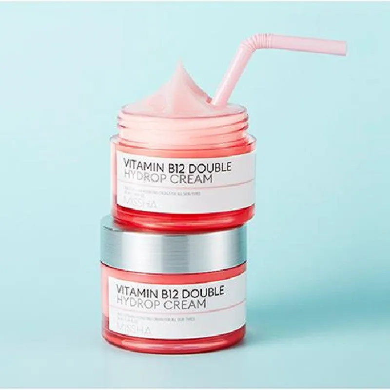 Missha Vitamin B12 Pink Moisturizing Cream 50ml in pink tub with white lid