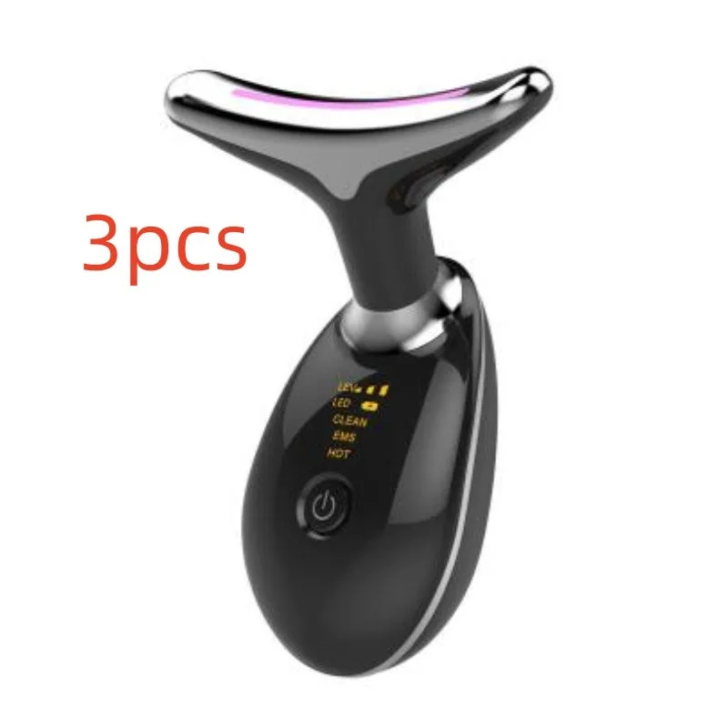 Beauty neck fade care massage instrument with ultrasonic and colour light functions, white English model, 89 x 47 x 120mm