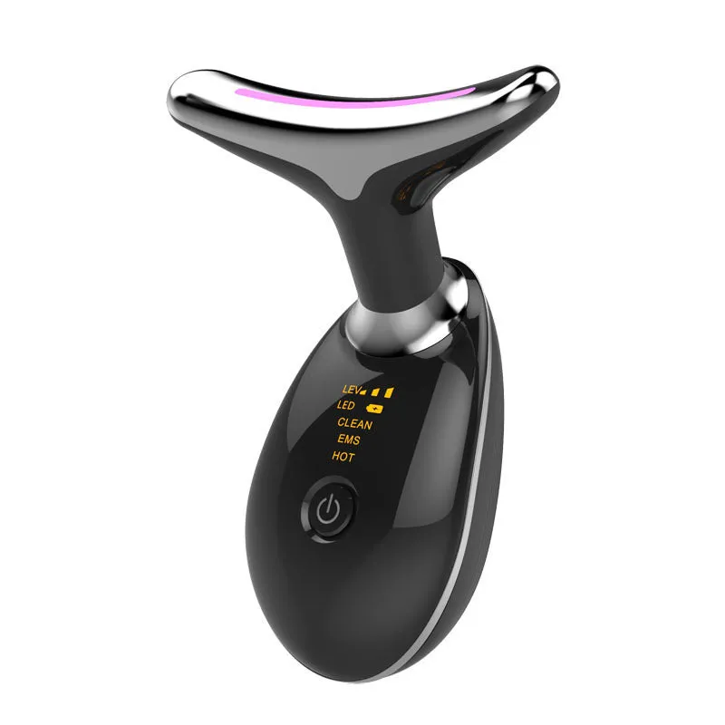 Beauty neck fade care massage instrument with ultrasonic and colour light functions, white English model, 89 x 47 x 120mm