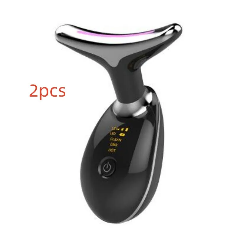Beauty neck fade care massage instrument with ultrasonic and colour light functions, white English model, 89 x 47 x 120mm