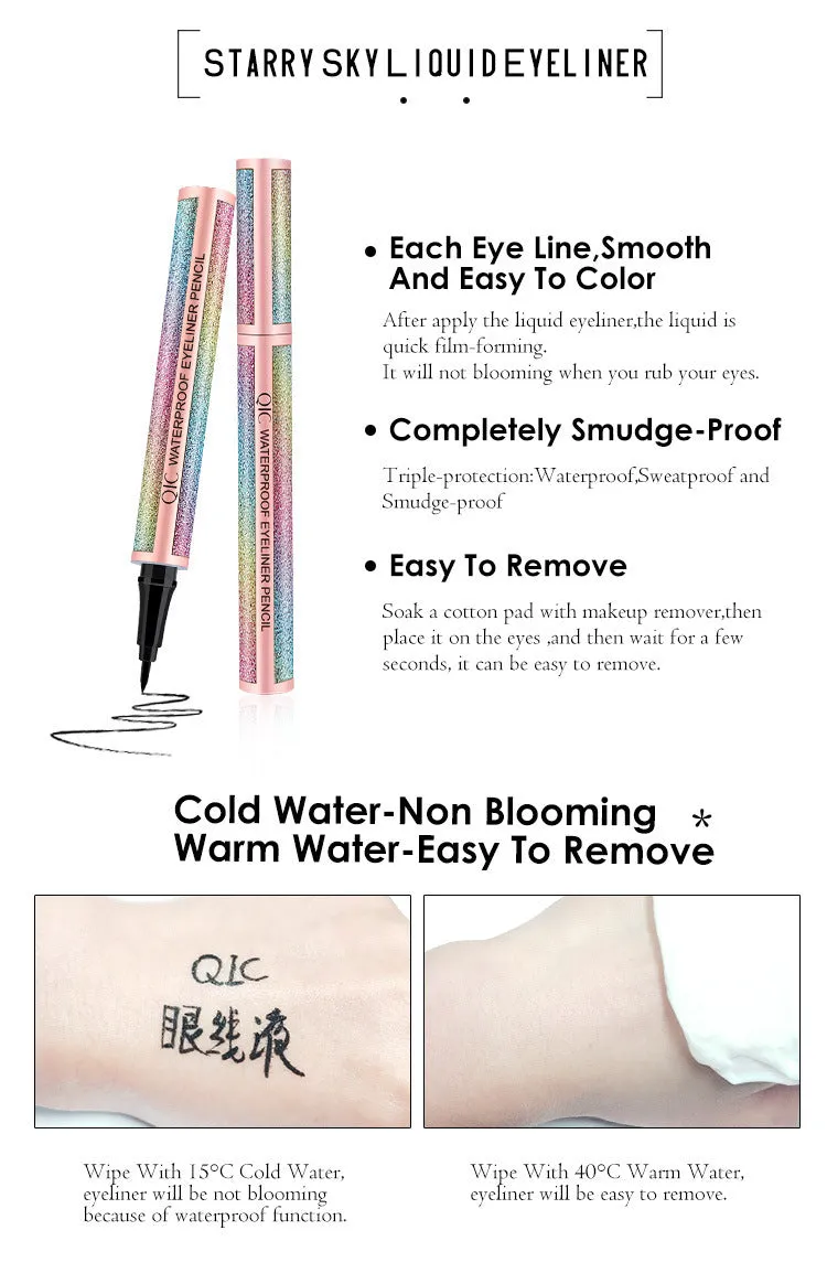 Starry Sky Eyeliner black liquid liner with waterproof and smudge-proof 24-hour formula