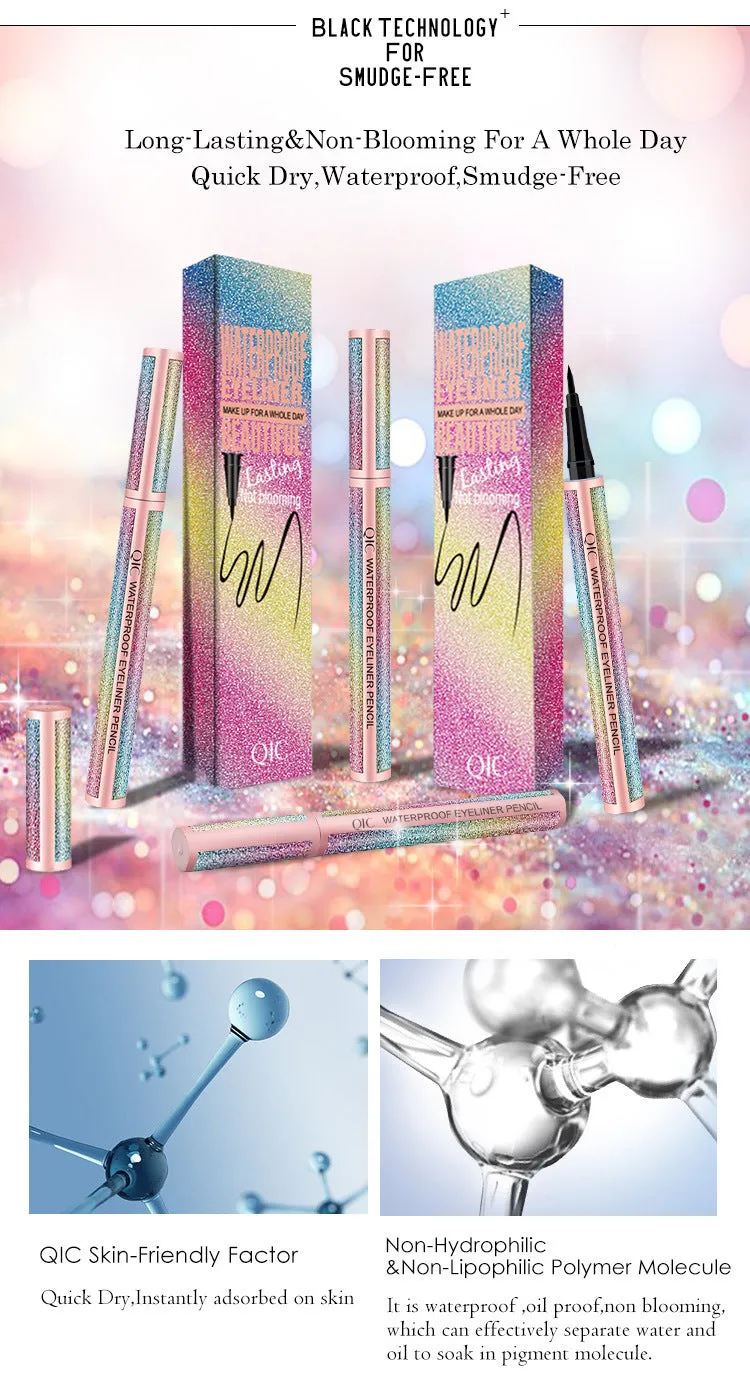 Starry Sky Eyeliner black liquid liner with waterproof and smudge-proof 24-hour formula
