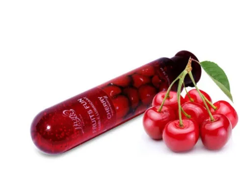 Water soluble fruit flavored human lubricant in 80ml transparent bottle with apple scent