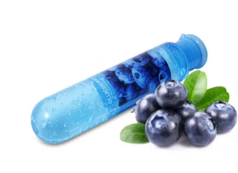 Water soluble fruit flavored human lubricant in 80ml transparent bottle with apple scent