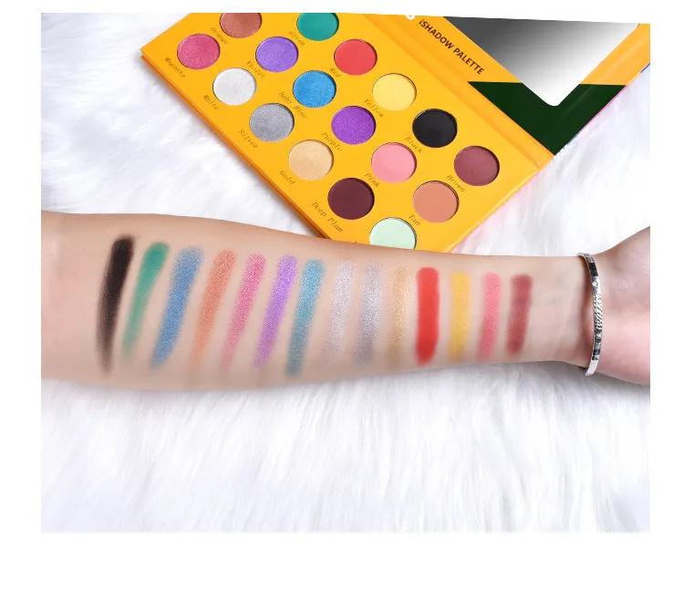 18 Colour Diary Eyeshadow Palette with 18 matte and shimmer colours in a compact case