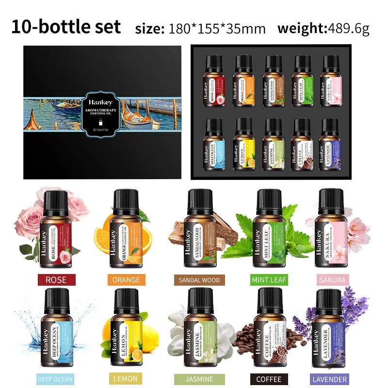 Water-soluble aromatherapy essential oil set in combination box packaging