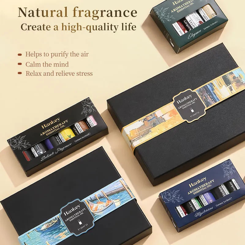 Water-soluble aromatherapy essential oil set in combination box packaging