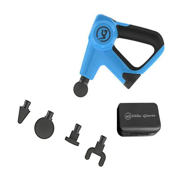 Plastic muscle relaxation massager fascia gun in blue for post-workout recovery