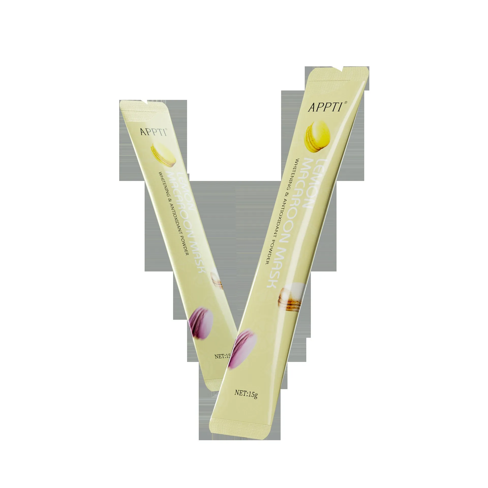 Peel off face mask powder with Vitamin C and Lemon Extract in a 15g pack, available in Lemon and Niacinamide colours