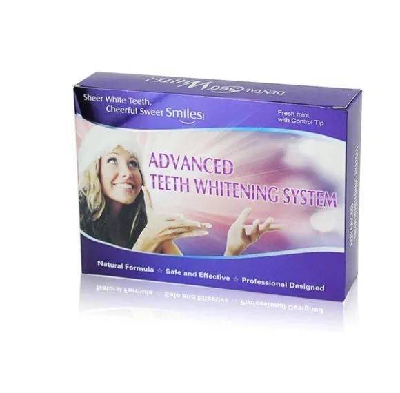 Advance Teeth Whitening LED Kit with white mouth trays and blue LED light unit