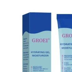 50ml moisturising facial gel with hyaluronic acid in container