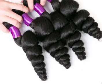 Real 8A virgin human hair loose wave weave for ladies, 8 to 30 inch lengths, dyeable and ironable