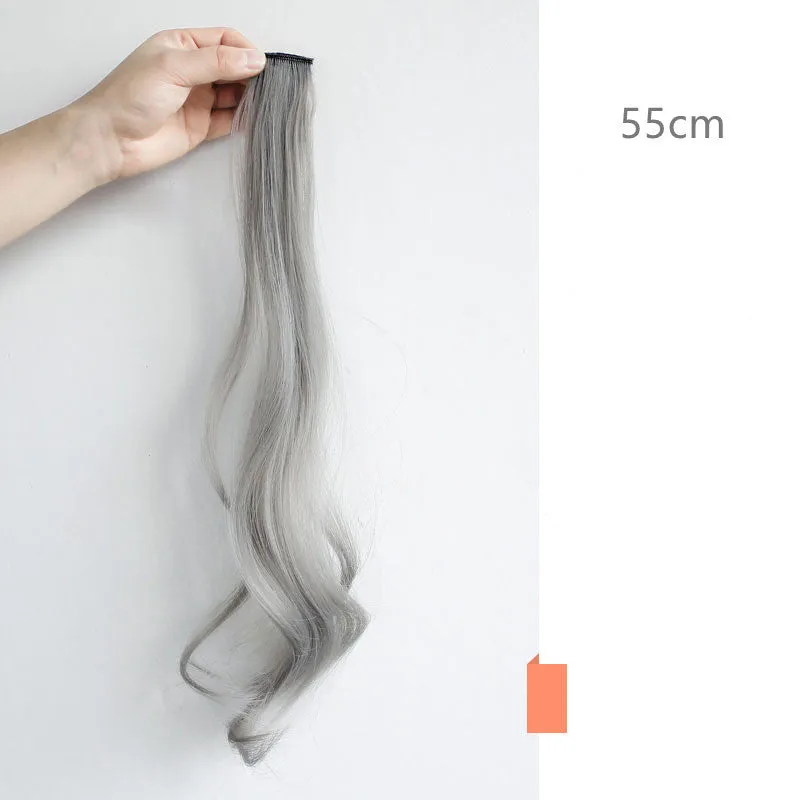 60cm colour gradient curly wig piece in high temperature wire with twelve shade options