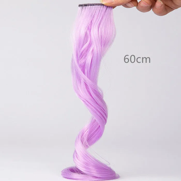60cm colour gradient curly wig piece in high temperature wire with twelve shade options