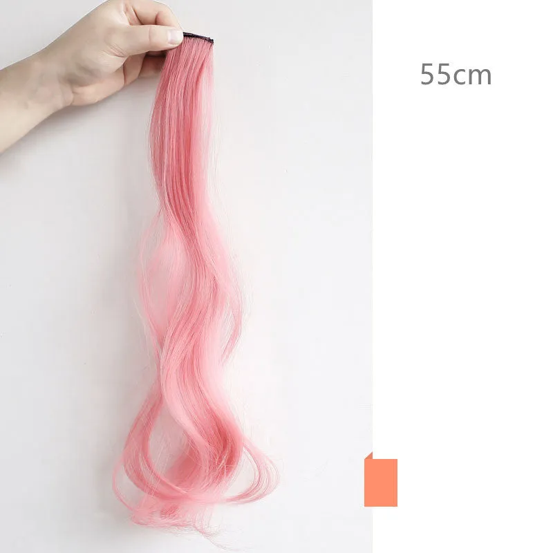 60cm colour gradient curly wig piece in high temperature wire with twelve shade options