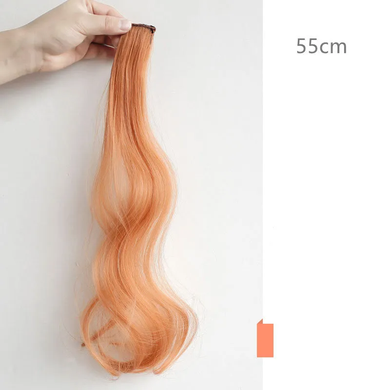 60cm colour gradient curly wig piece in high temperature wire with twelve shade options