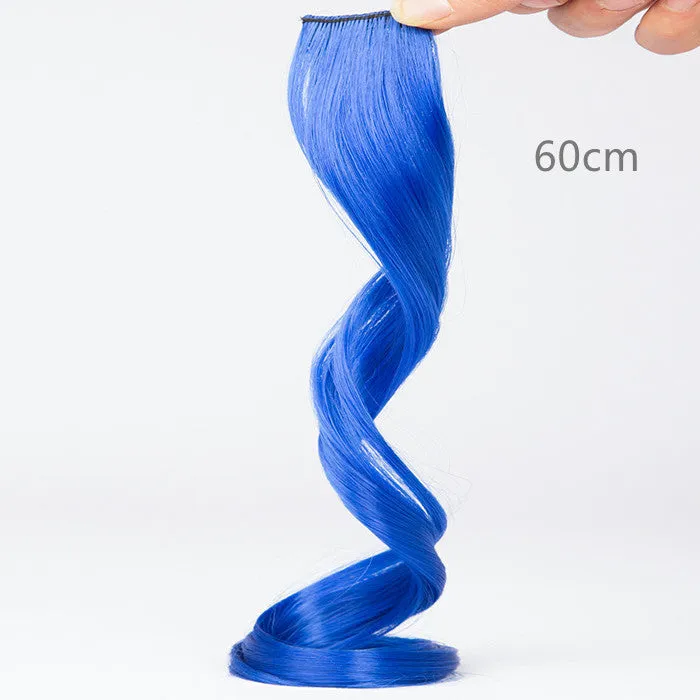 60cm colour gradient curly wig piece in high temperature wire with twelve shade options