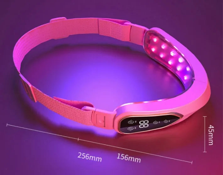 Face-lifting vibration massager in green with USB cable, ABS shell, 12 levels for small V face contouring