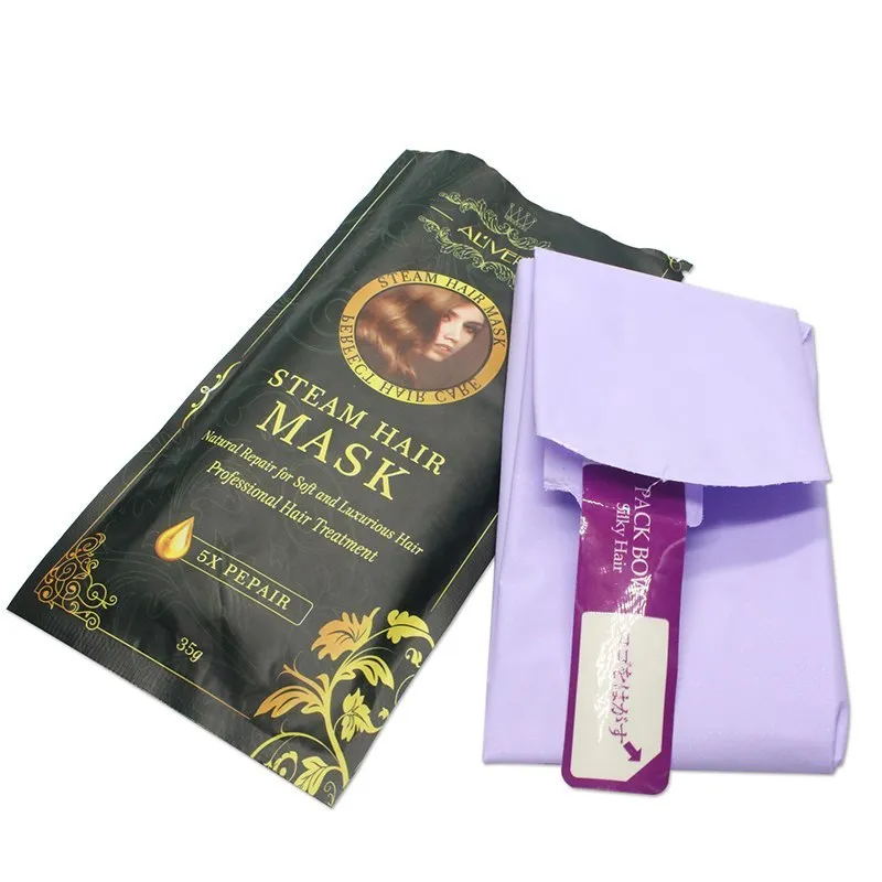 Self-heating steam hair mask home treatment with argan oil and collagen for deep conditioning and hair repair