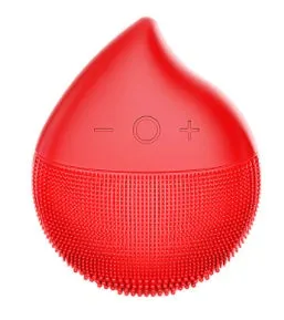 Electric facial cleaner in black with ultrasonic vibration for deep facial cleansing