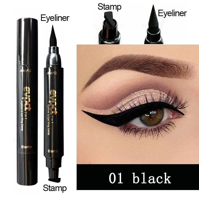 Evpct double color seal eyeliner 15.5g in 03 Brown shade with twist-up cap