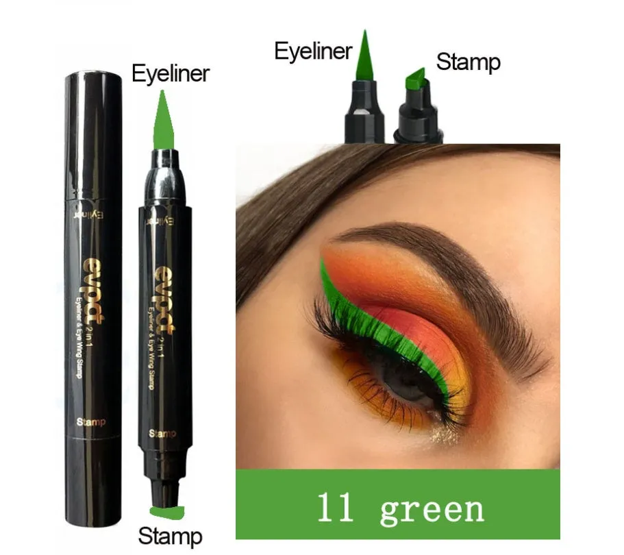 Evpct double color seal eyeliner 15.5g in 03 Brown shade with twist-up cap
