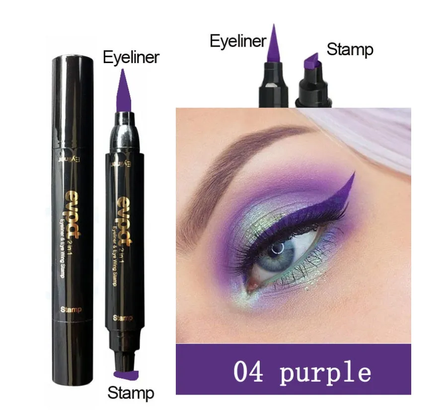 Evpct double color seal eyeliner 15.5g in 03 Brown shade with twist-up cap