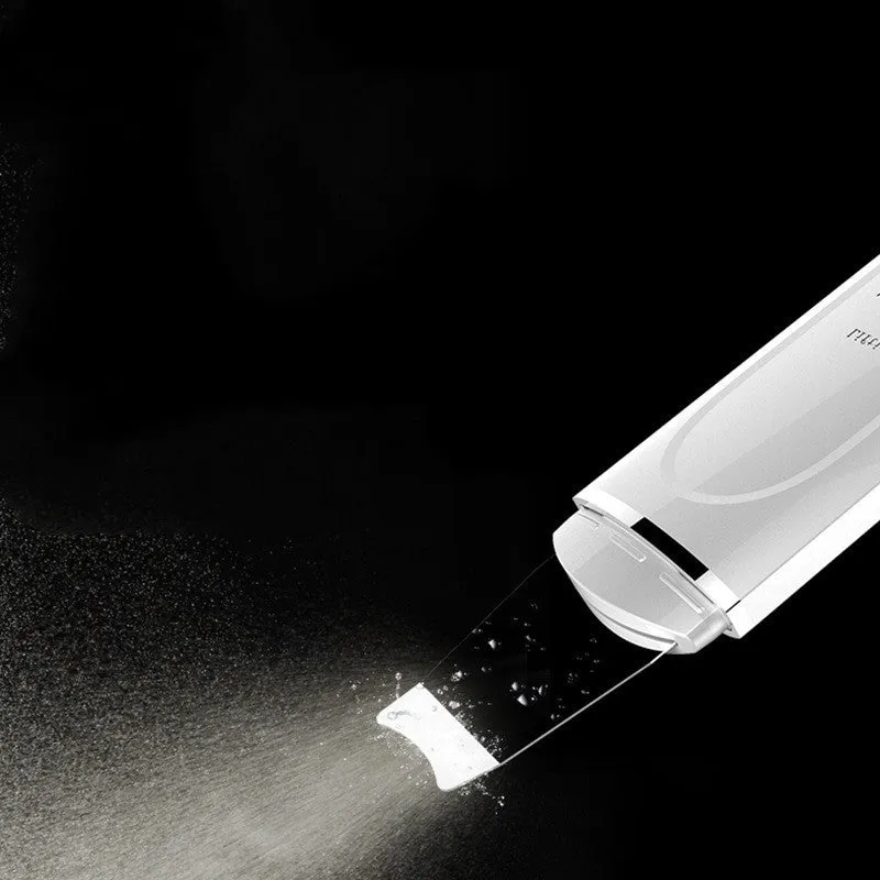 White ultrasonic peeling machine for face skin cleansing dead skin and blackhead removal