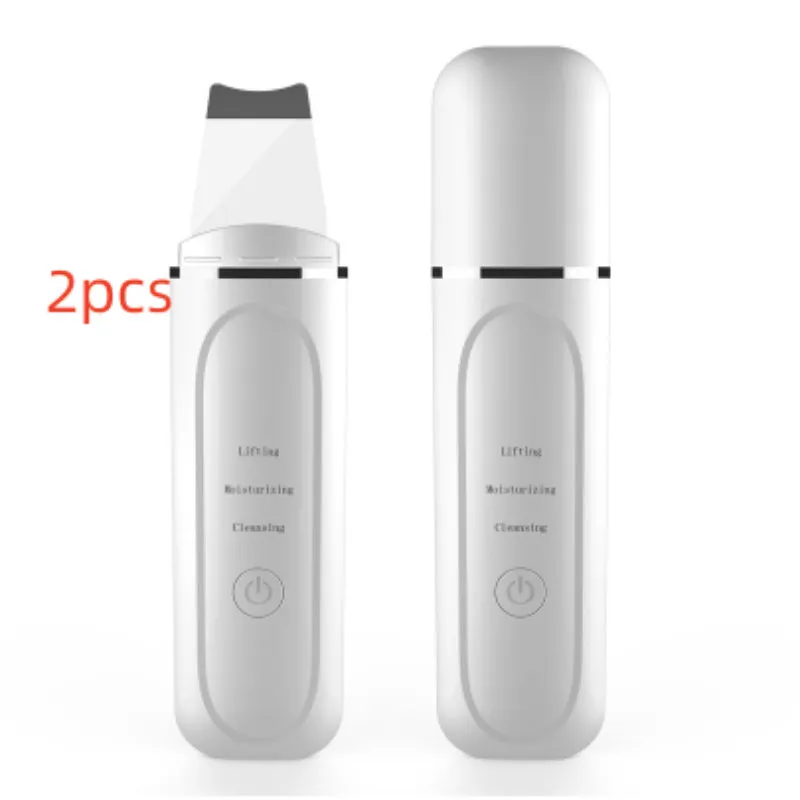 White ultrasonic peeling machine for face skin cleansing dead skin and blackhead removal