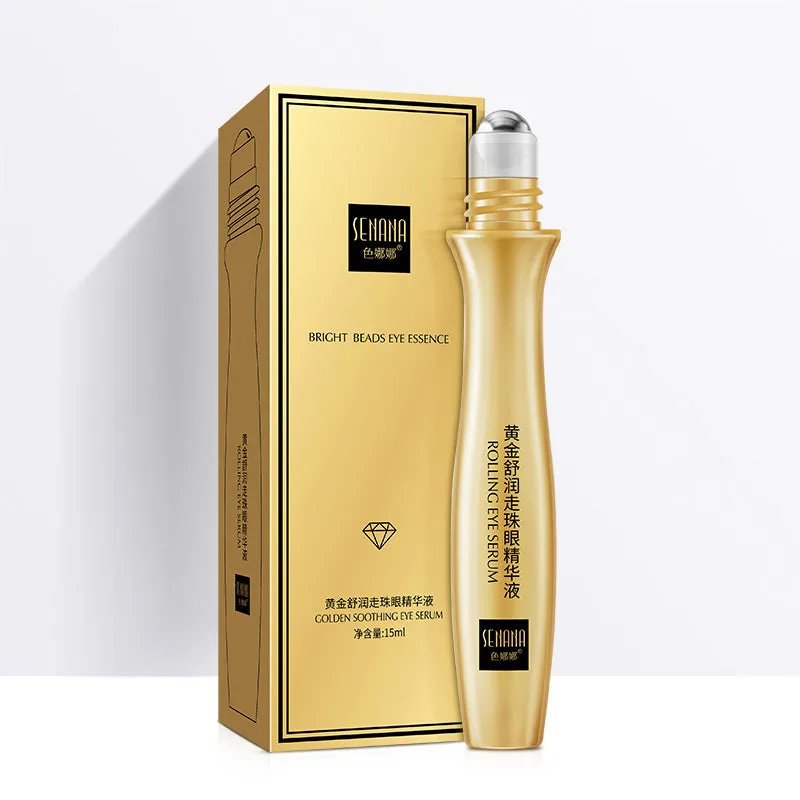 Firming and moisturising eye care set including 60g eye cream, capsule essence, walking eye cream, and gold eye mask