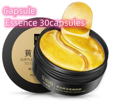 Firming and moisturising eye care set including 60g eye cream, capsule essence, walking eye cream, and gold eye mask