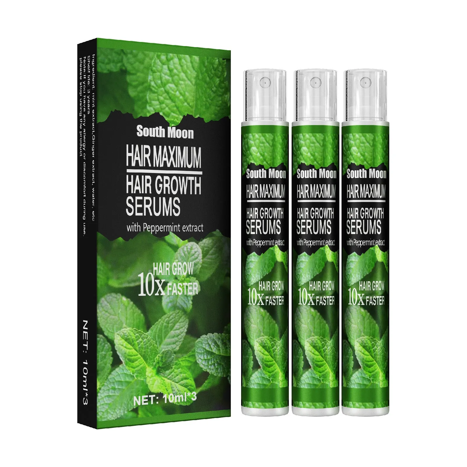 Mint Nutrition Nourishing Hair Growth Spray 10ml bottle for general hair types