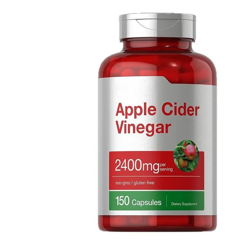 Bottle of 150 apple vinegar capsules, a convenient dietary supplement format
