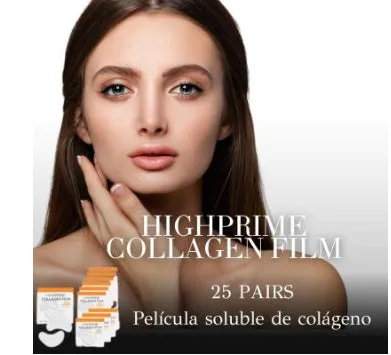 Collagen water-soluble facial mask with hyaluronic acid, 2 pieces, for hydrating and brightening under-eye skin