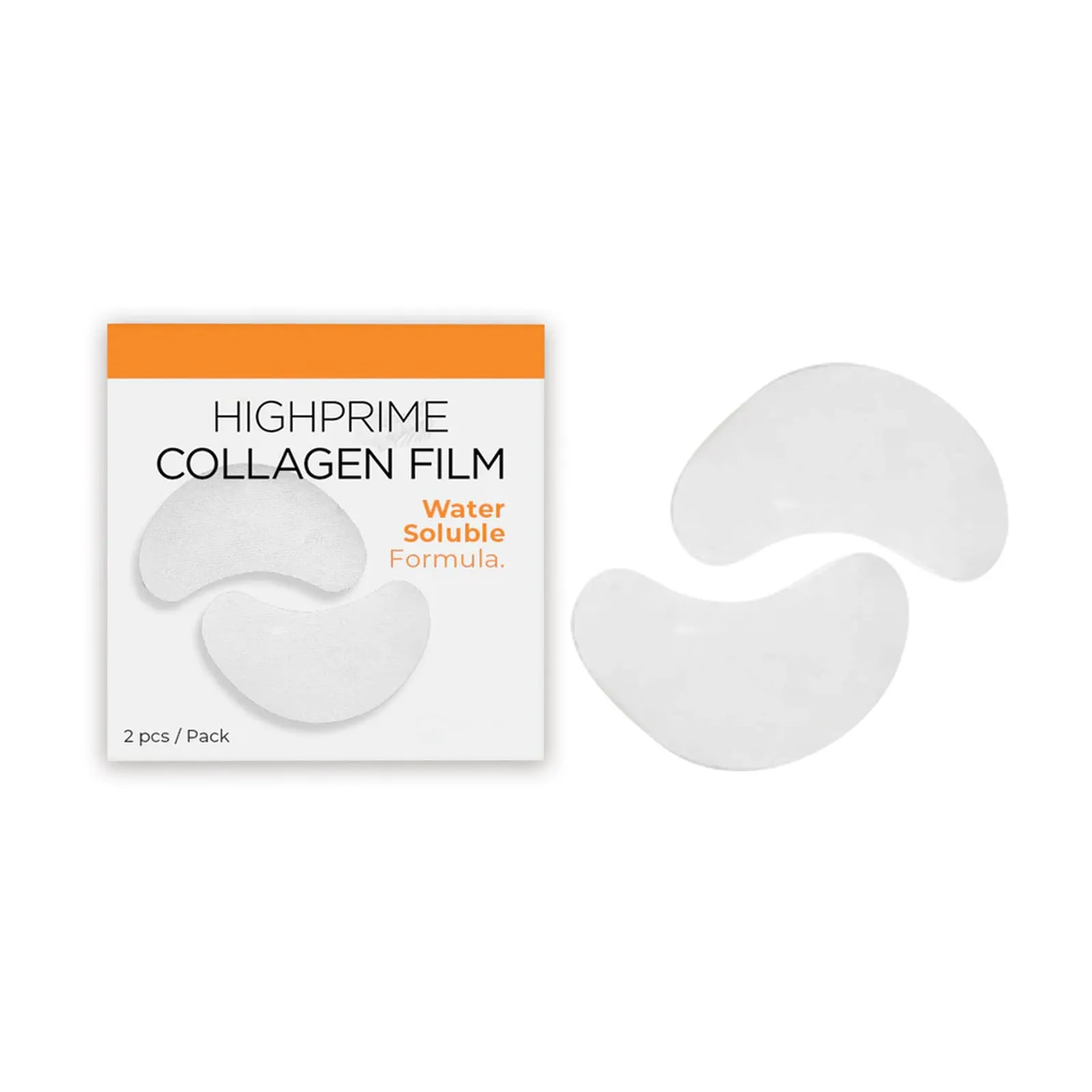 Collagen water-soluble facial mask with hyaluronic acid, 2 pieces, for hydrating and brightening under-eye skin