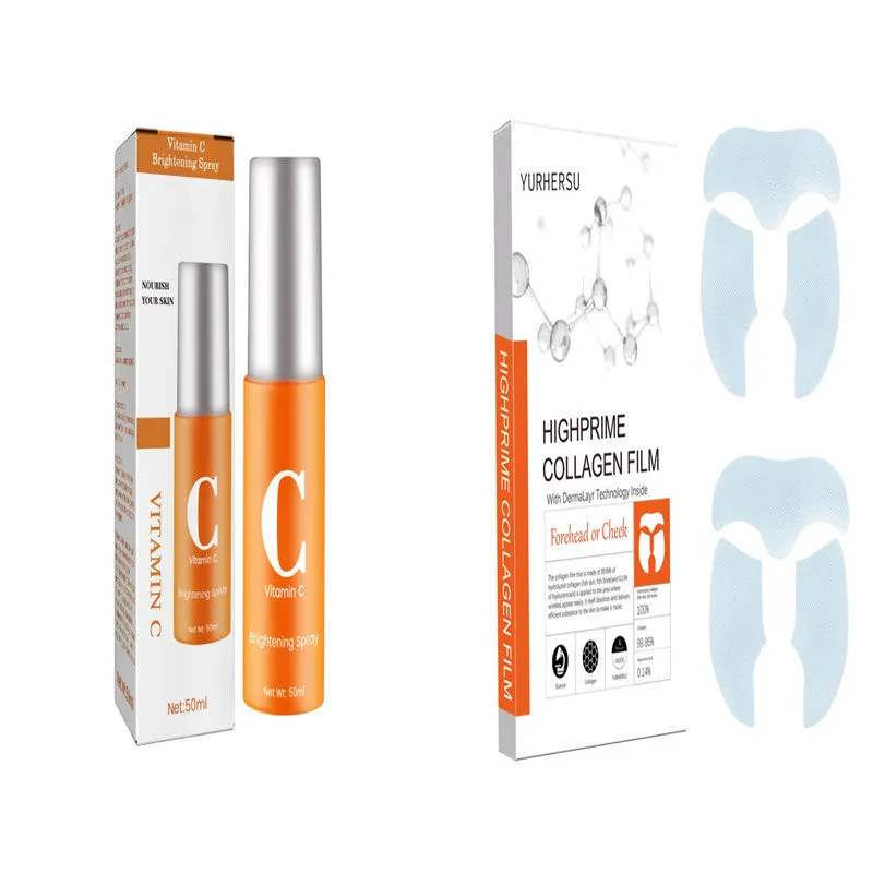 Collagen water-soluble facial mask with hyaluronic acid, 2 pieces, for hydrating and brightening under-eye skin