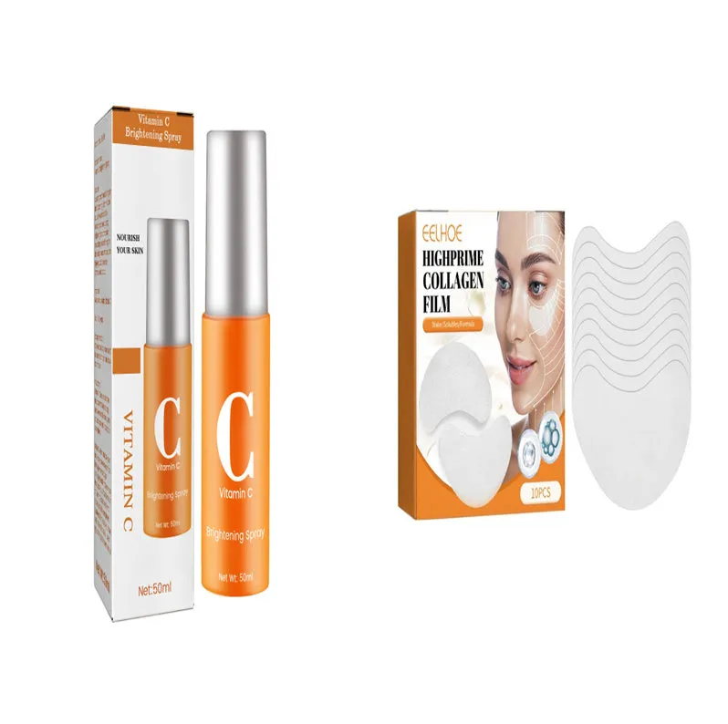Collagen water-soluble facial mask with hyaluronic acid, 2 pieces, for hydrating and brightening under-eye skin