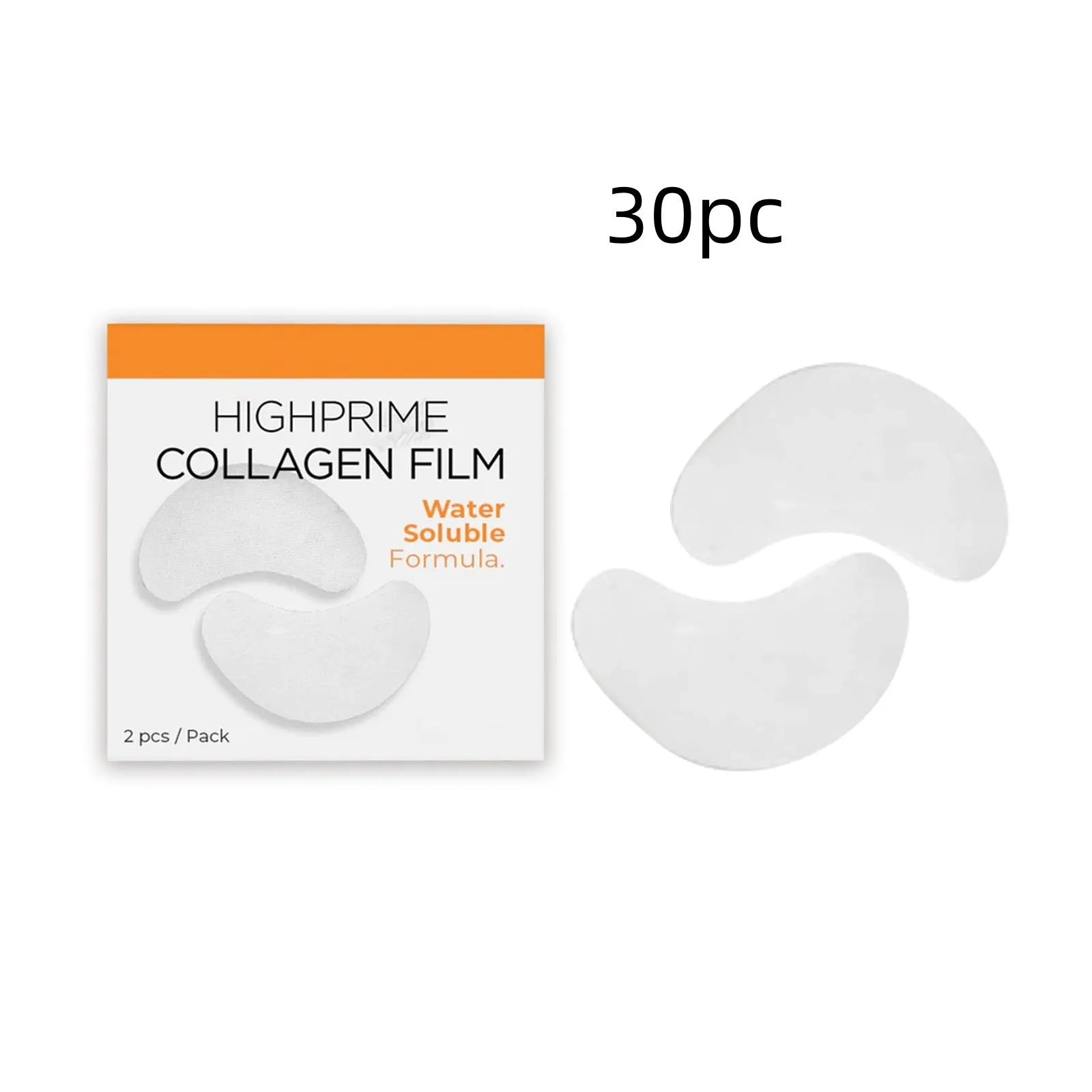 Collagen water-soluble facial mask with hyaluronic acid, 2 pieces, for hydrating and brightening under-eye skin