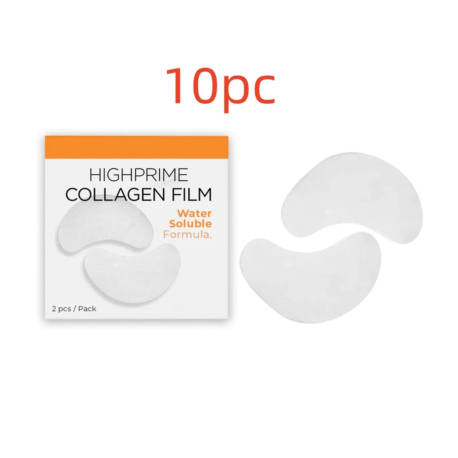 Collagen water-soluble facial mask with hyaluronic acid, 2 pieces, for hydrating and brightening under-eye skin