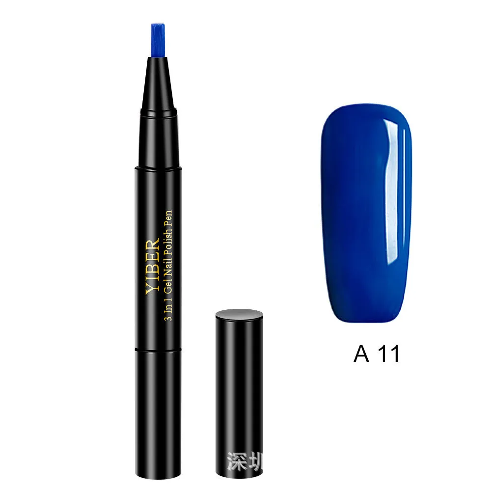 Gel nail art pen with high colour saturation and LED UV cure option
