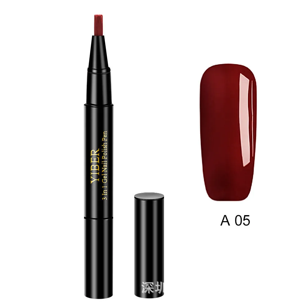 Gel nail art pen with high colour saturation and LED UV cure option