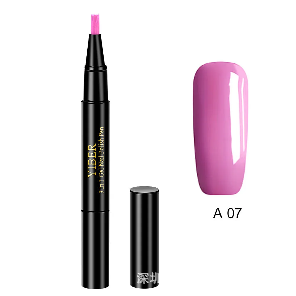 Gel nail art pen with high colour saturation and LED UV cure option