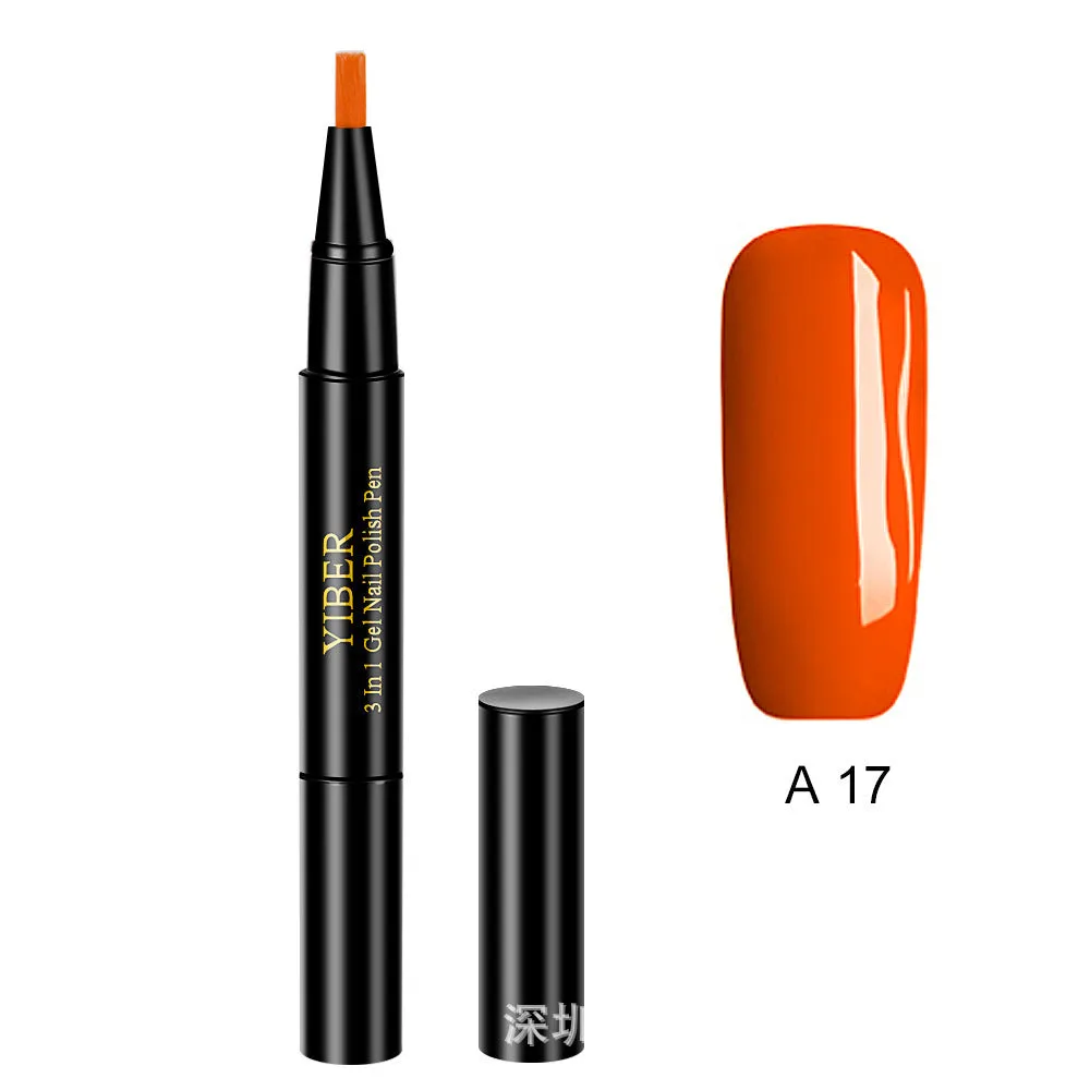 Gel nail art pen with high colour saturation and LED UV cure option