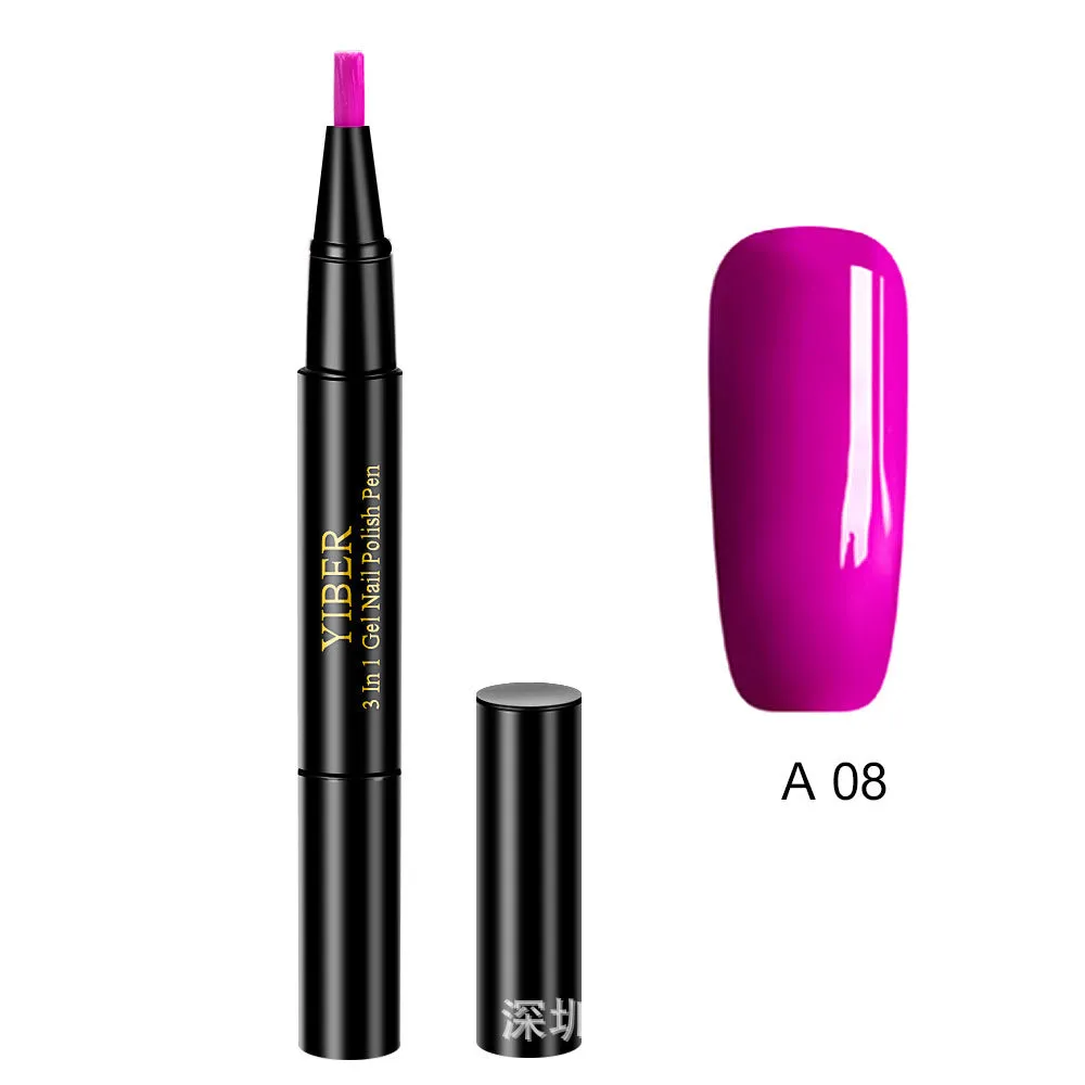 Gel nail art pen with high colour saturation and LED UV cure option